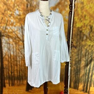 Cotton poly shirt dress, pocket pocket and another pocket simple lines classic
